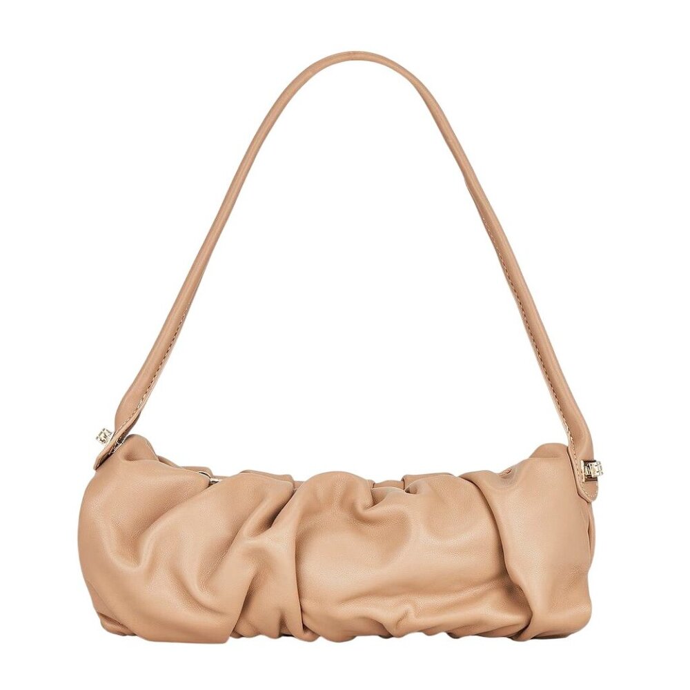 8 Other Reasons Puff Shoulder Bag in Khaki One Size New Womens Faux Leather